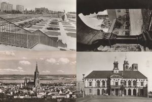 Magdeburg Rathaus Promenade German 4x Real Photo Postcard s