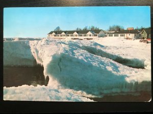 Vintage Postcard 1969 Ice Cliffs Edgewater Inn & Modern Hotel Tofte Minnesota