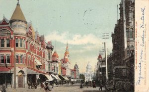 Mariposa Street Scene FRESNO, CA 1907 EP Charlton & Co Vintage Postcard