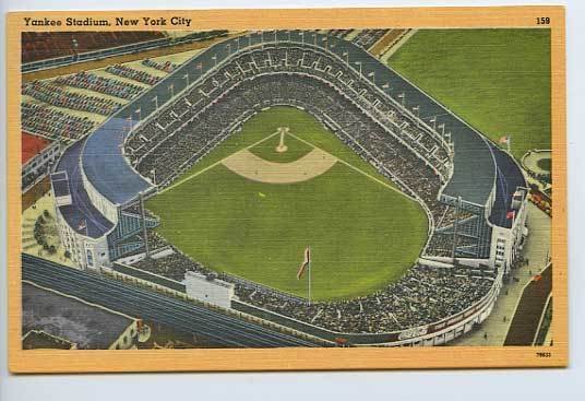 New York Yankees Stadium Ball Park Postcard