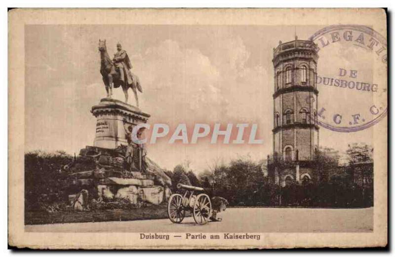 Old Postcard Duisburg Partie am Kaiserberg