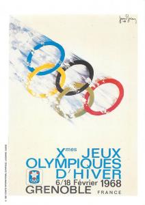 Postcard 1991 Mars Confectionery ads. Winter Olympic Games Grenoble France 1968