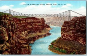 Bridges Postcard Hansen Suspension Bridge Twin Falls Idaho