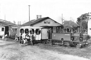 France Musee des Transports de Pithiviers Train a vapeur en gare postcard C322