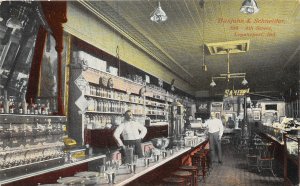 F57/ Logansport Indiana Postcard c1910 Busjahn & Schneider Store Interior