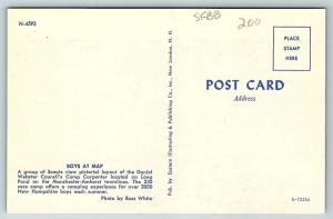 Postcard Boy Scouts America BSA Camp Carpenter Map Long Pond Manchester NH  R01