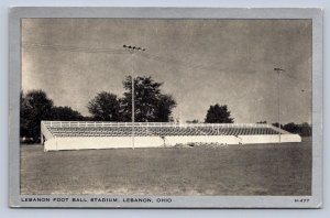 J92/ Lebanon Ohio Postcard c1940s Football Stadium Grandstand 345