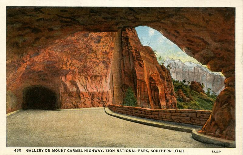 UT - Zion National Park. View from one of the Tunnels on Zion-Mt Carmel Highway 