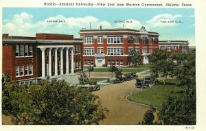 Linen Postcard; Hardin-Simmons University Abilene TX Campus Buildings Annotated