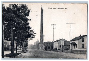 South Bend Indiana IN Postcard Water Tower Furniture Scene Street Chicago IL