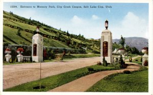 UT - Salt Lake City. Entrance to Memory Park, City Creek Canyon