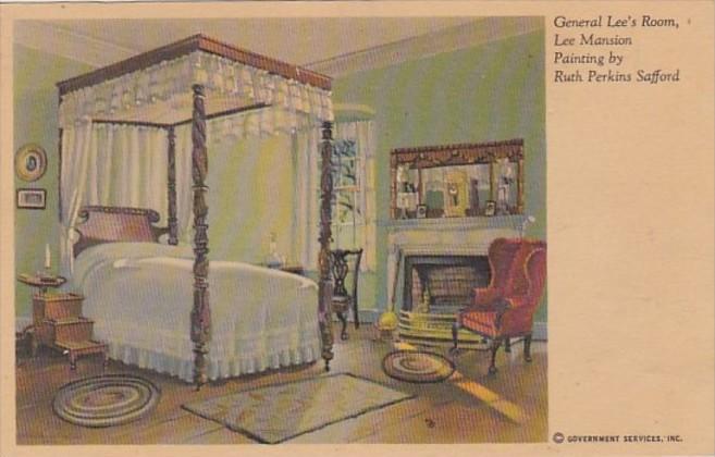 Virginia General Lee's Room Lee Mansion Painting By Ruth Perkins Safford