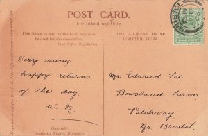 THE VOLUNTEER ORGANIST-4 POSTCARD SERIES-POEMS~1905 POST TO PATCHWAY Nr BRISTOL