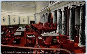 WASHINGTON D.C.   Interior U.S. SUPREME COURT ROOM  ca 1910s   Postcard