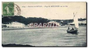 Royan les Bains - Beach Meschers view Sea - Old Postcard