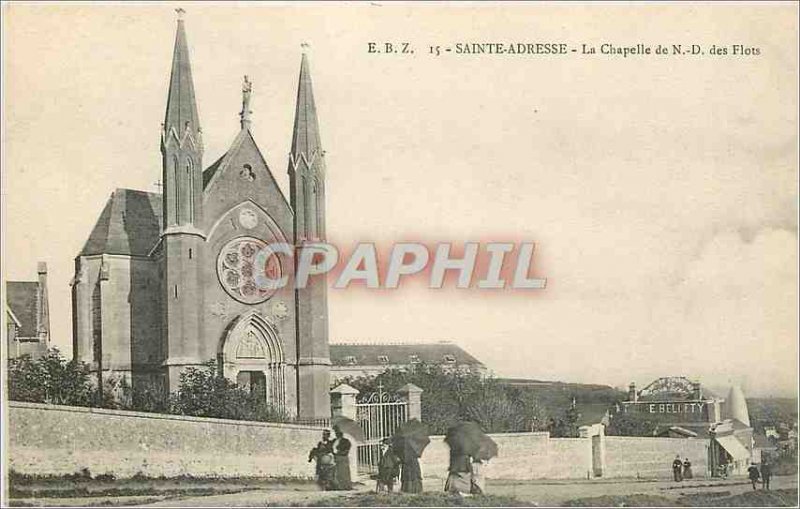 Postcard Sainte Adresse Old Chapel N D Waves