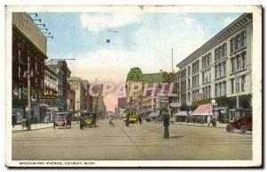 Postcard Old Woodward Avenue Detroit Mich