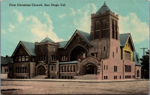 First Christian Church San Diego California Vintage Postcard C052