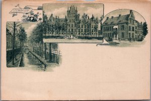 Netherlands Utrecht Multiview Postcard C373