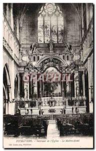 Pithiviers - Interior of & # 39Eglise - The Altar - Old Postcard