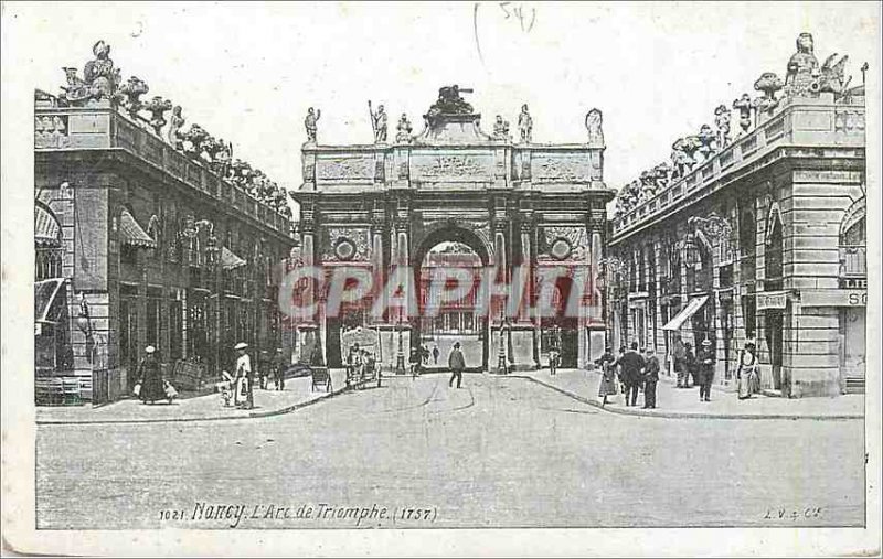 Old Postcard Nancy Arc de Triomphe