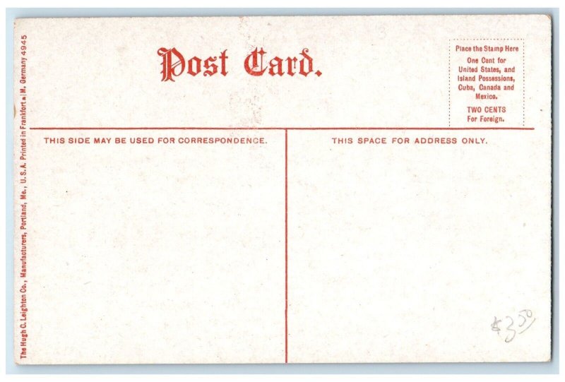 Swans Island Maine ME Postcard Hockomock Head Light Lighthouse c1910's Antique