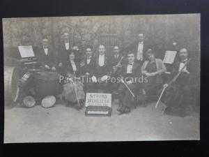 STRAND ORCHESTRA New Year 1923 - Old RP Postcard