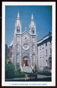 h2363 - QUEBEC CITY Postcard 1950s Chapelle Notre Dame du Sacre- Coeur