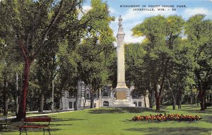 Monument In Court House Park - Janesville, Wisconsin WI