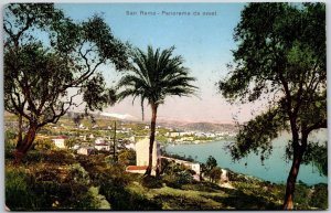 San Remo Panorama da Ovest Italy Lake Buildings and Residences Postcard