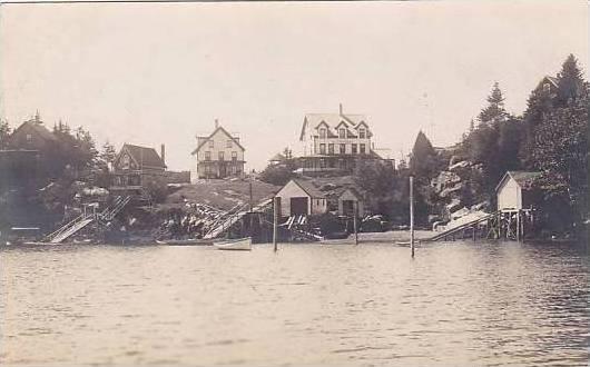 Maine Boothbay Harbor Scene Real Photo RPPC