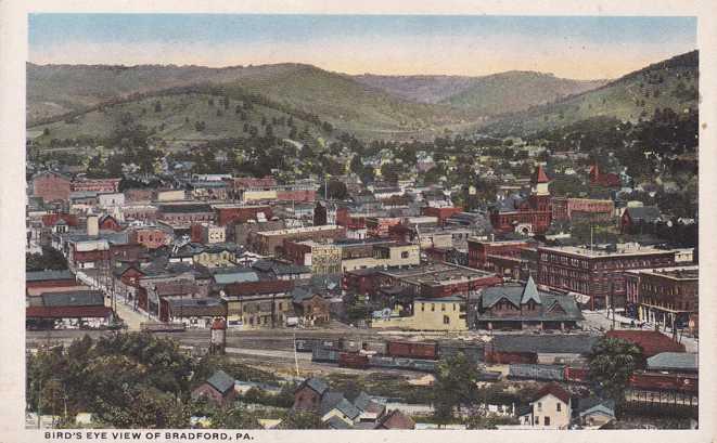 Bird's Eye View of Bradford PA, Pennsylvania - WB