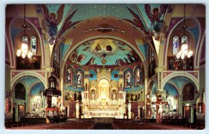 NEWARK, New Jersey NJ ~ Interior ST. CASIMIR'S CHURCH ca 1960s Postcard