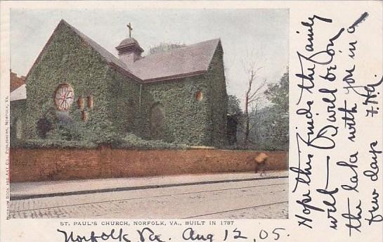 Virginia Norfolk Saint Pauls Church 1905