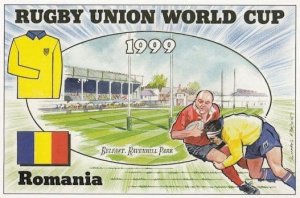 Romania Ravenhill Park Stadium Rugby World Cup Uniform Postcard