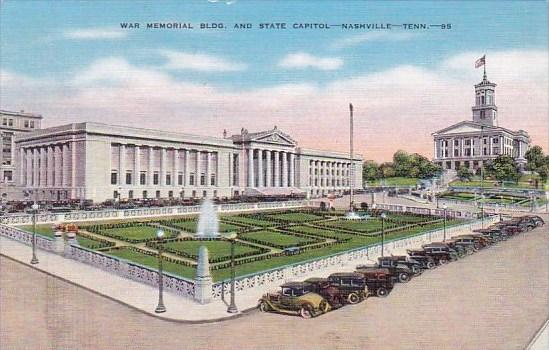 War Memorial Building And State Capitol Nashville Tennessee