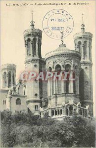 Postcard Old Lyon apse of the Basilica of N D Fourviere