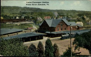 WHITE RIVER JUNCTION VT Union Passenger Station c1910 Postcard