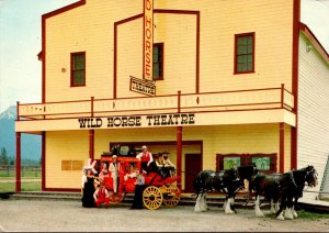 Canada British Columbia Fort Steele Stage Coach and Clydesdales At Wild Horse...