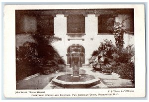 1919 Courtyard Patio And Fountain Pan American Union Washington D.C Postcard 