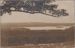 RPPC Postcard Long Pond Mt Vernon ME Maine