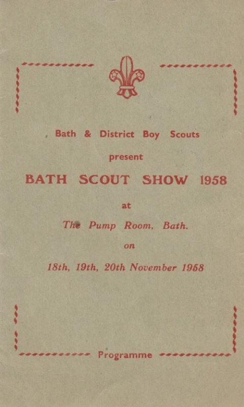 Bath Somerset Boy Scout MusicalTheatre Show 1958 Programme