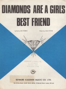 Diamonds Are A Girls Best Friend Vintage Sheet Music