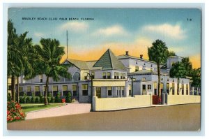 1939 Bradley Beach Club Street View Palm Beach Florida FL Vintage Postcard 