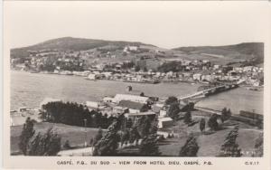 RPPC View from Hotel Dieu - Gaspe QC, Quebec, Canada