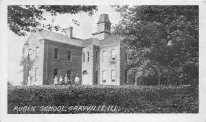 F56/ Grayville Illinois Postcard 1911 Public School Building