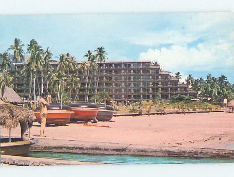 Pre-1980 HOTEL SCENE Maeva Beach - French Polynesia Tahiti B2090