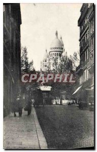 Old Postcard Paris Montmartre Sacre Coeur and the Square of Antwerp