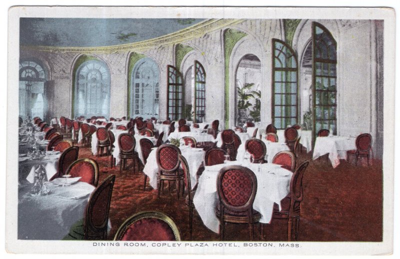 Boston, Mass, Dining Room, Copley Plaza Hotel