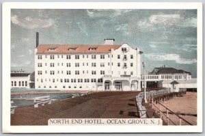 Vtg Ocean Grove New Jersey NJ North End Hotel 1940s View Unused Postcard